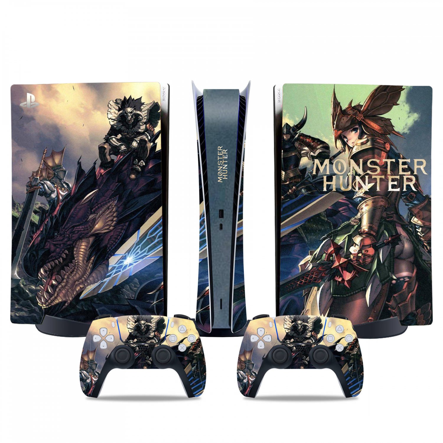 Monster Hunter decal skin for PS5 digital Console & 2 Controllers