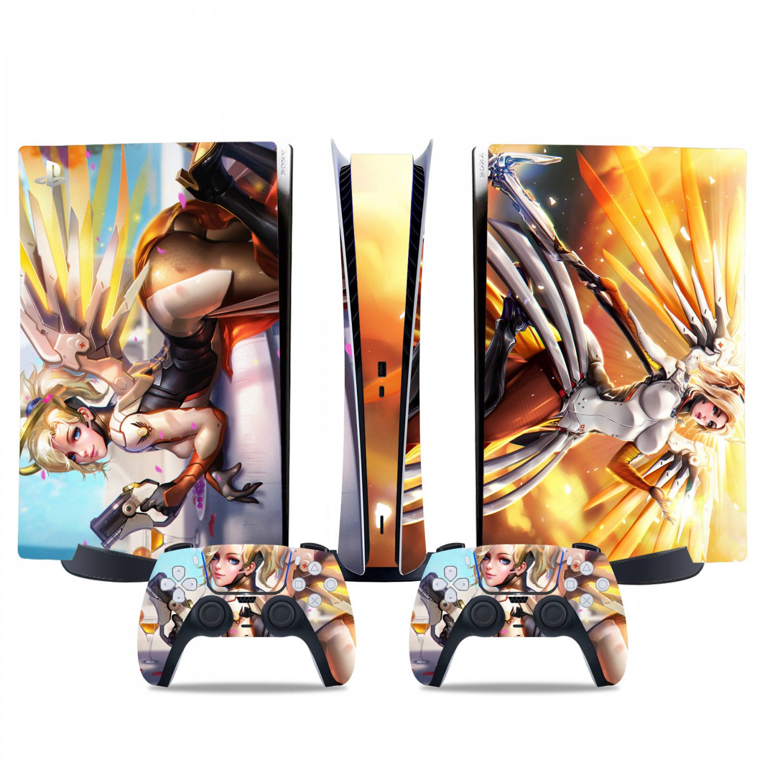 Overwatch decal skin for PS5 digital Console & 2 Controllers