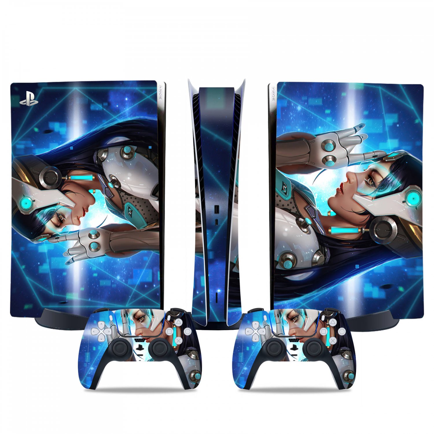 Overwatch decal skin for PS5 digital Console & 2 Controllers
