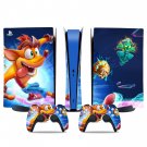 Crash Bandicoot decal skin for PS5 digital Console & 2 Controllers