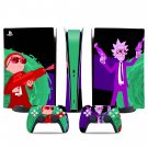 Rick and Morty decal skin for PS5 digital Console & 2 Controllers