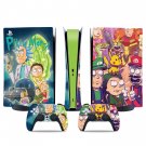 Rick and Morty decal skin for PS5 digital Console & 2 Controllers