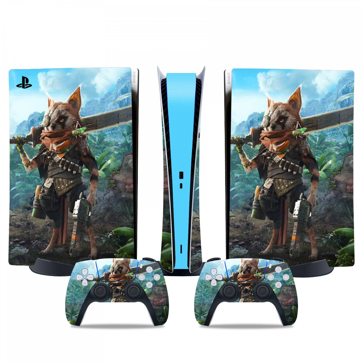 Biomutant decal skin for PS5 digital Console & 2 Controllers