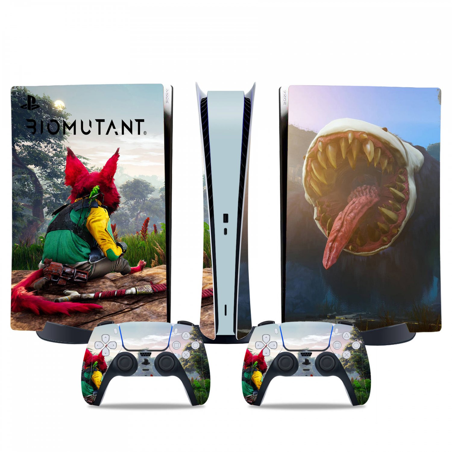 Biomutant decal skin for PS5 digital Console & 2 Controllers