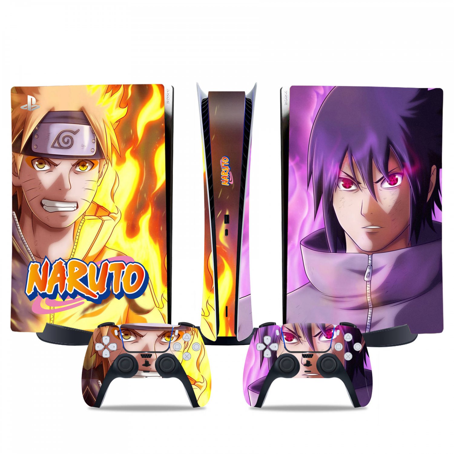 Naruto decal skin for PS5 digital Console & 2 Controllers