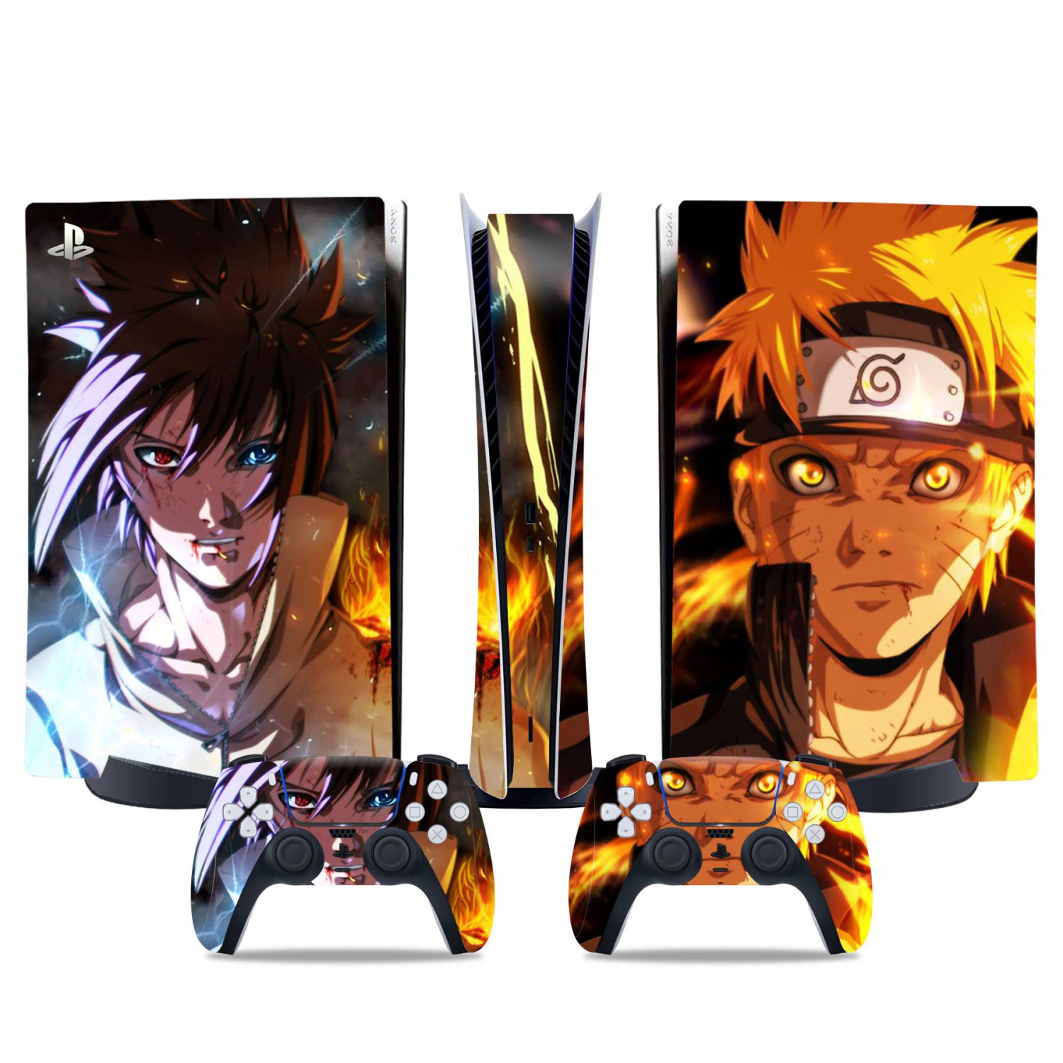 Naruto decal skin for PS5 digital Console & 2 Controllers