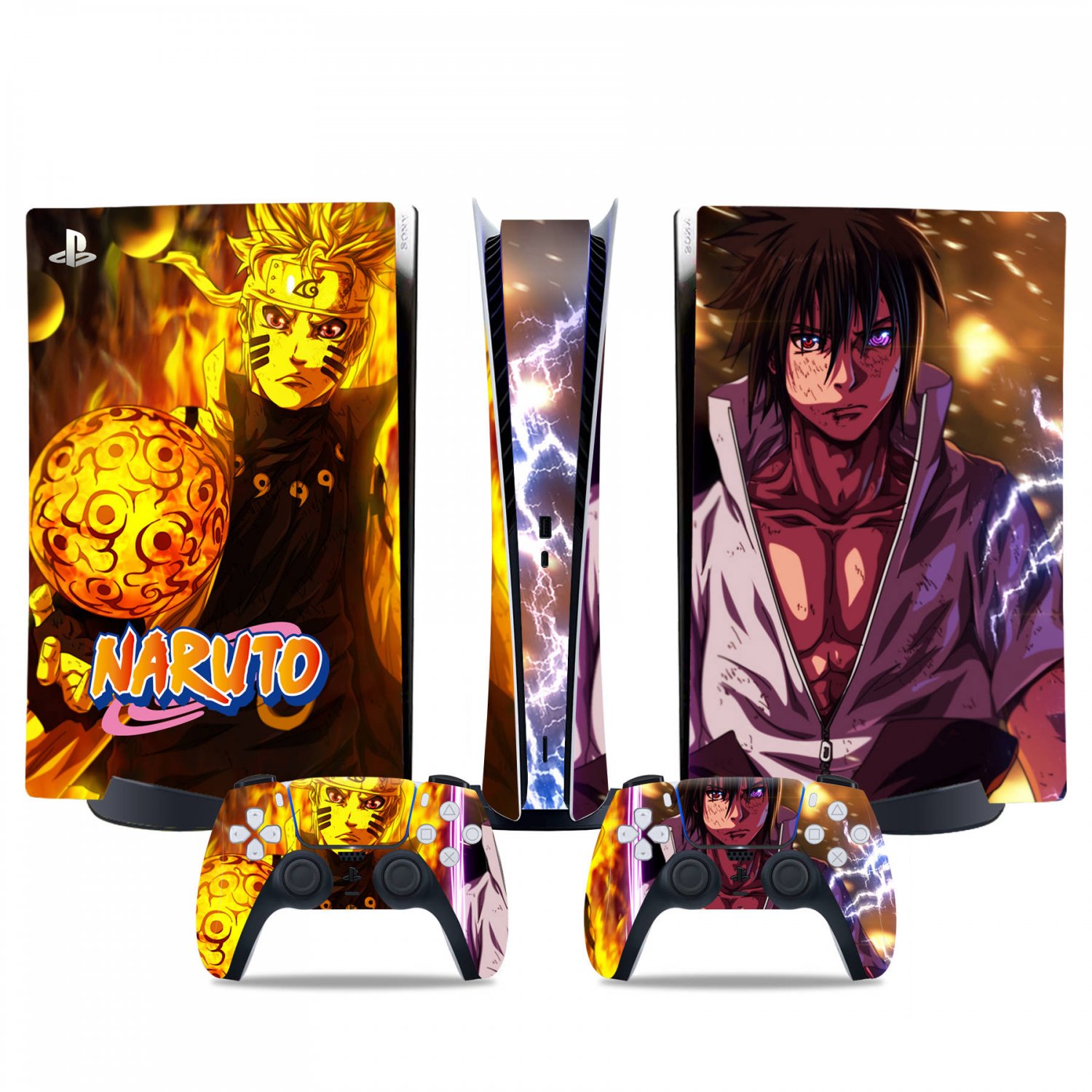 Naruto decal skin for PS5 digital Console & 2 Controllers