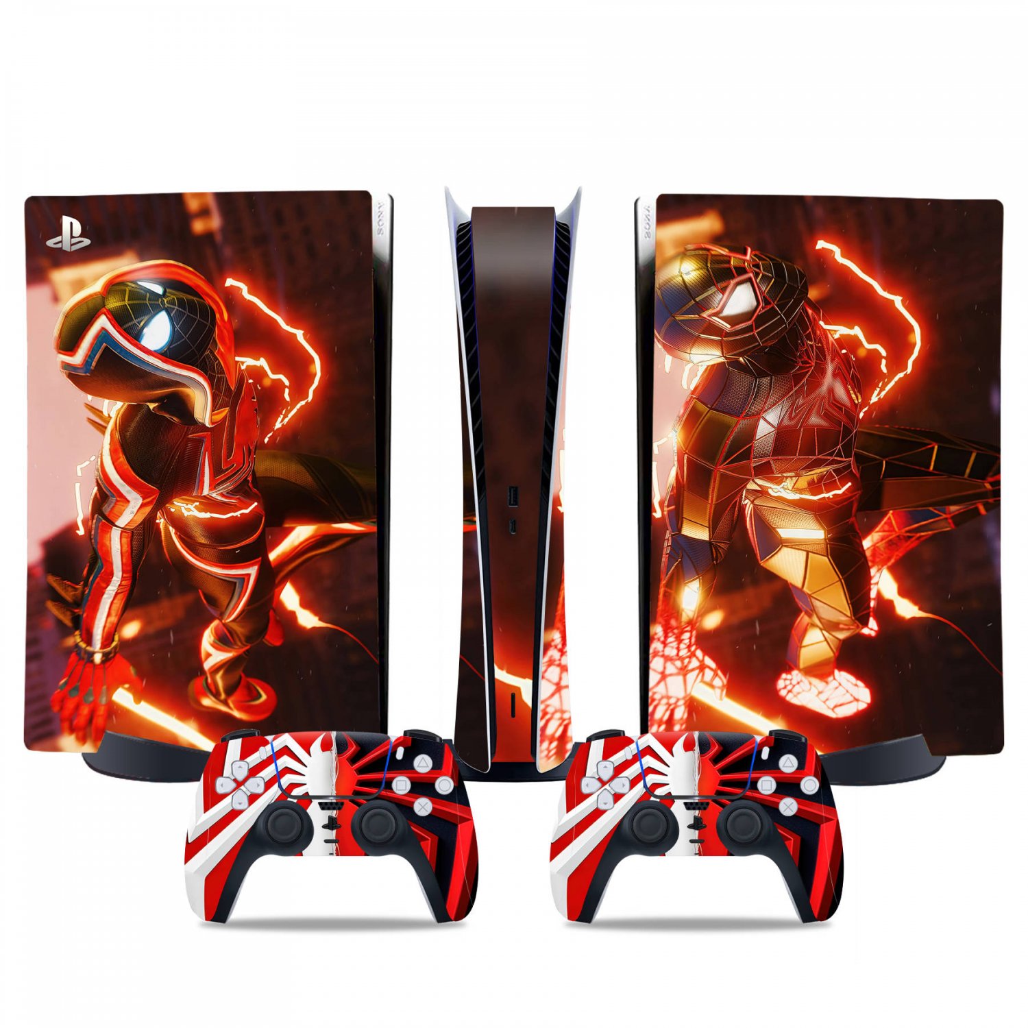 Spiderman decal skin for PS5 digital Console & 2 Controllers
