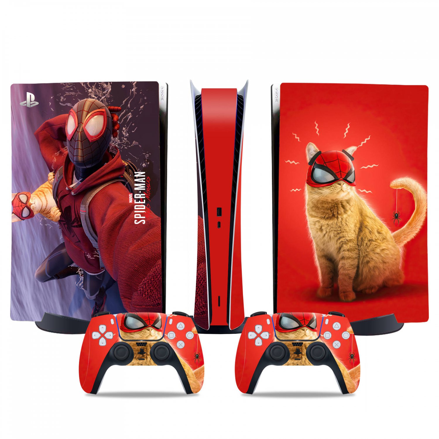 Spiderman decal skin for PS5 digital Console & 2 Controllers