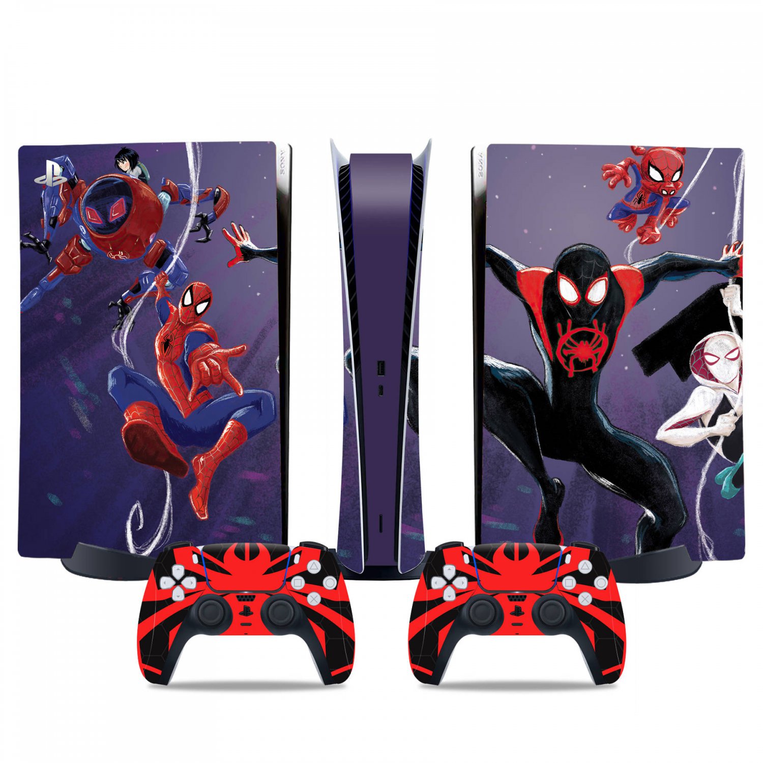 Spiderman decal skin for PS5 digital Console & 2 Controllers