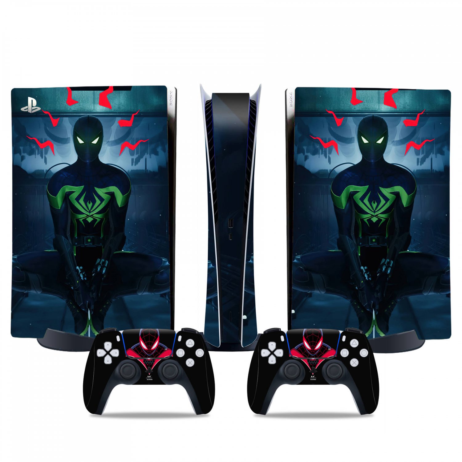 Spiderman decal skin for PS5 digital Console & 2 Controllers