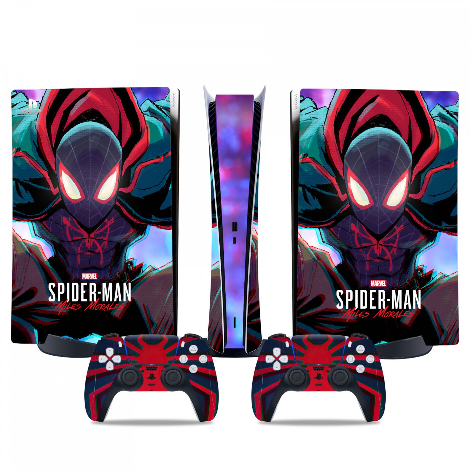 Spiderman decal skin for PS5 digital Console & 2 Controllers
