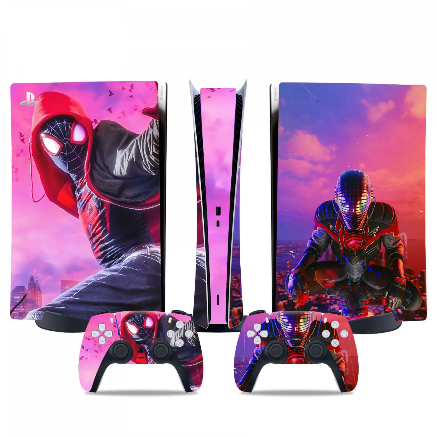 Spiderman decal skin for PS5 digital Console & 2 Controllers
