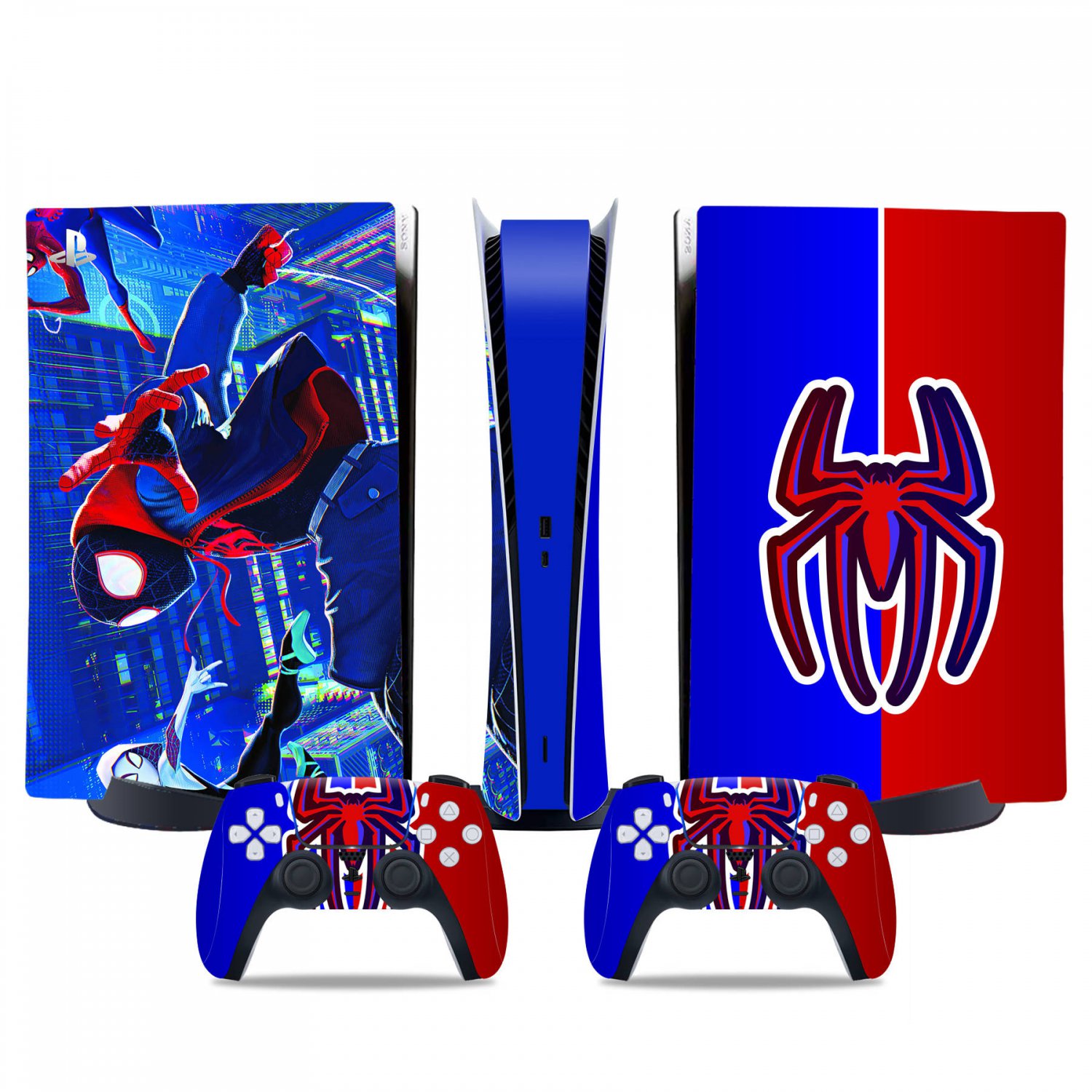Spiderman decal skin for PS5 digital Console & 2 Controllers