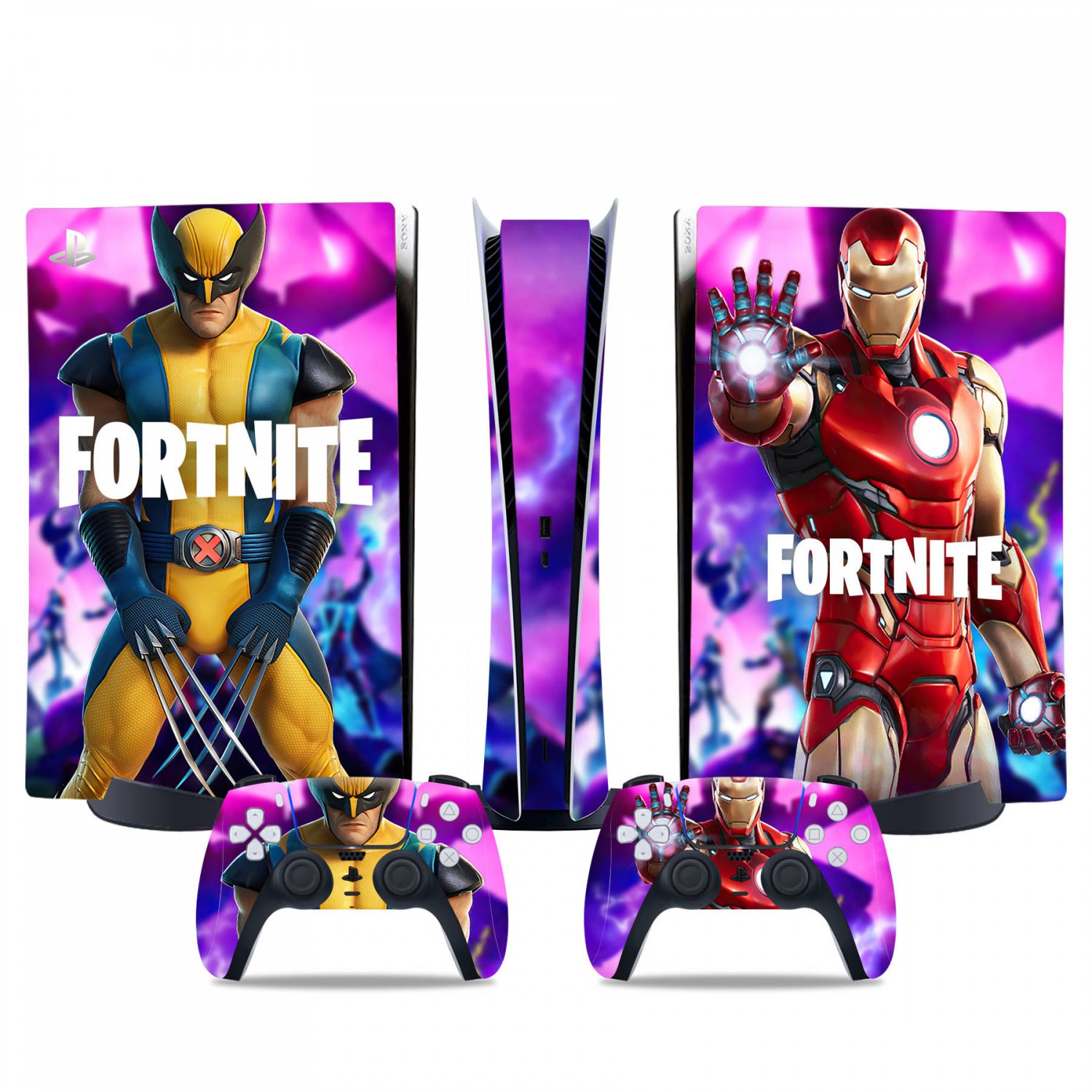 Fortnite decal skin for PS5 digital Console & 2 Controllers