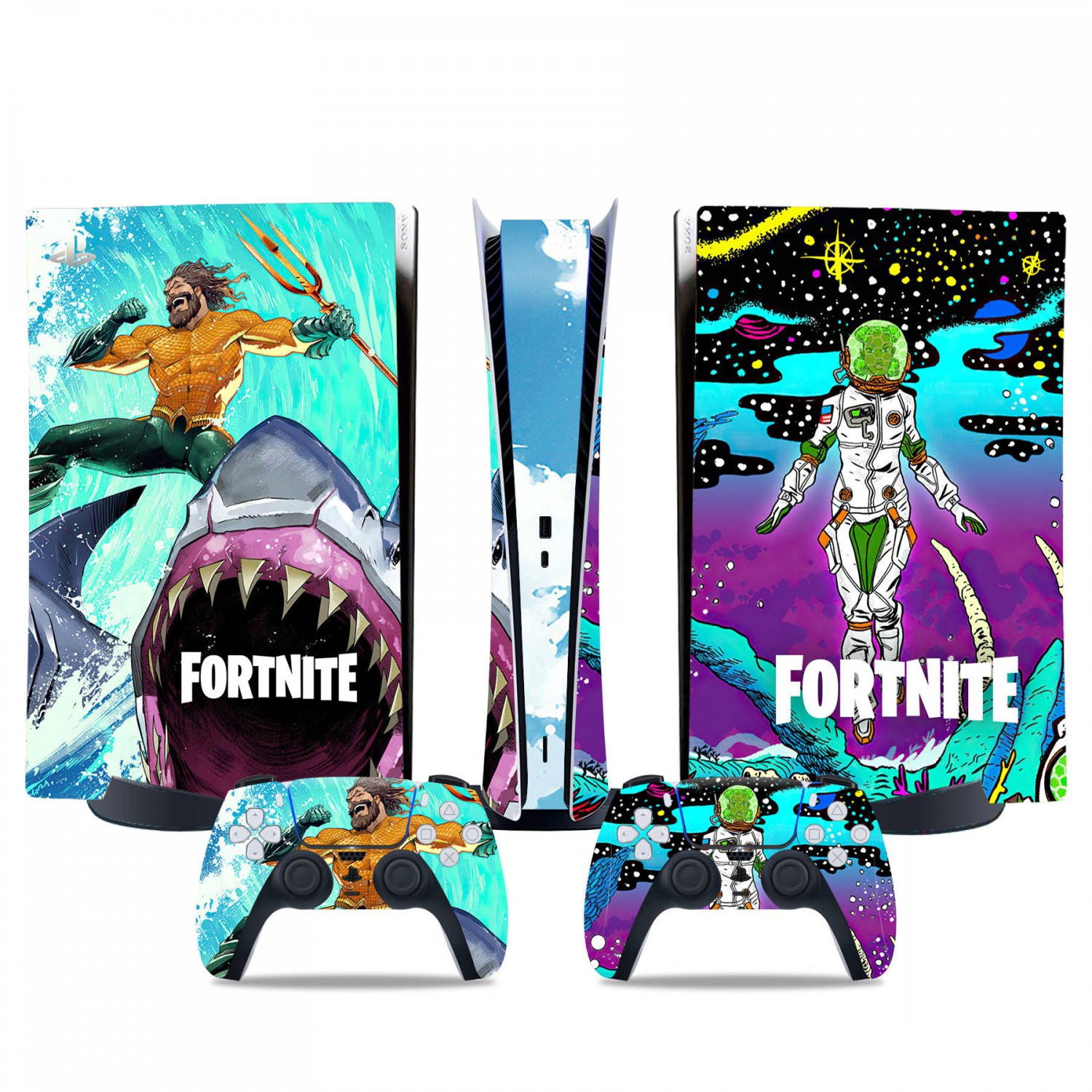 Fortnite decal skin for PS5 digital Console & 2 Controllers