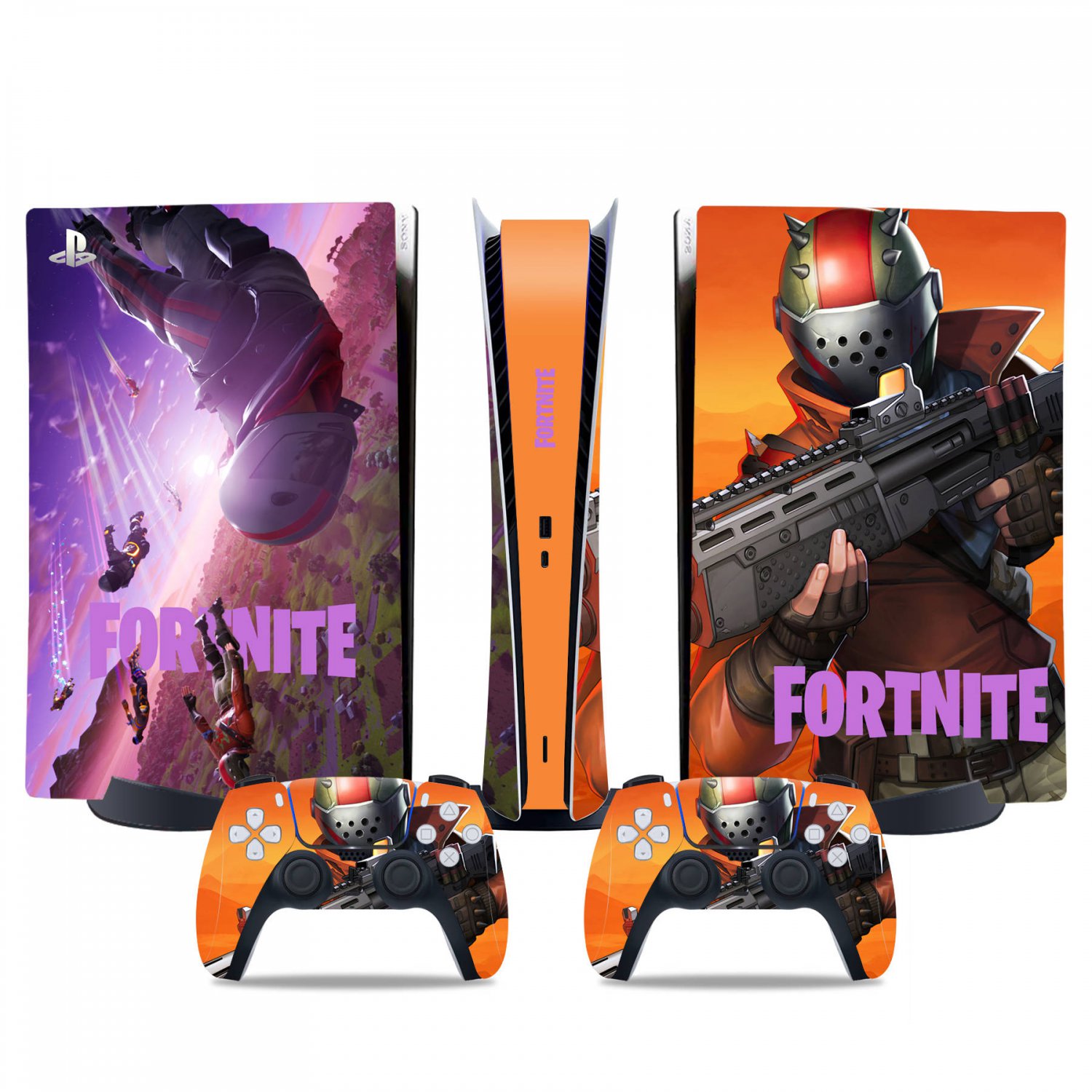 Fortnite decal skin for PS5 digital Console & 2 Controllers