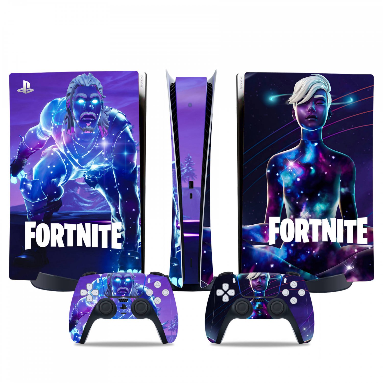 Fortnite decal skin for PS5 digital Console & 2 Controllers
