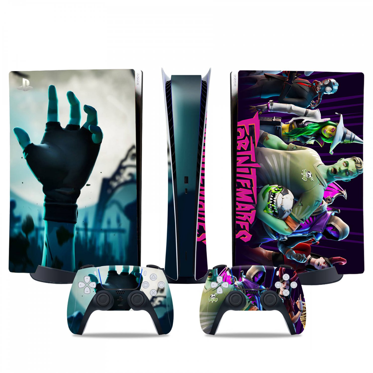 Fortnite decal skin for PS5 digital Console & 2 Controllers