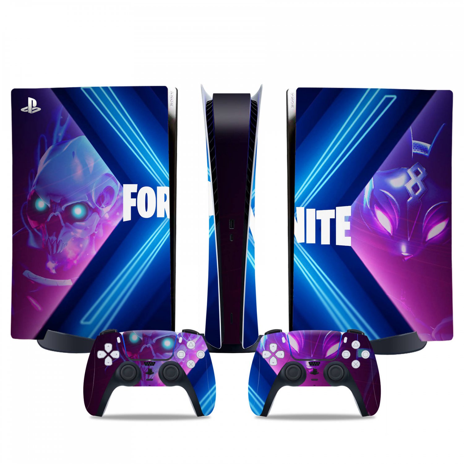 Fortnite decal skin for PS5 digital Console & 2 Controllers