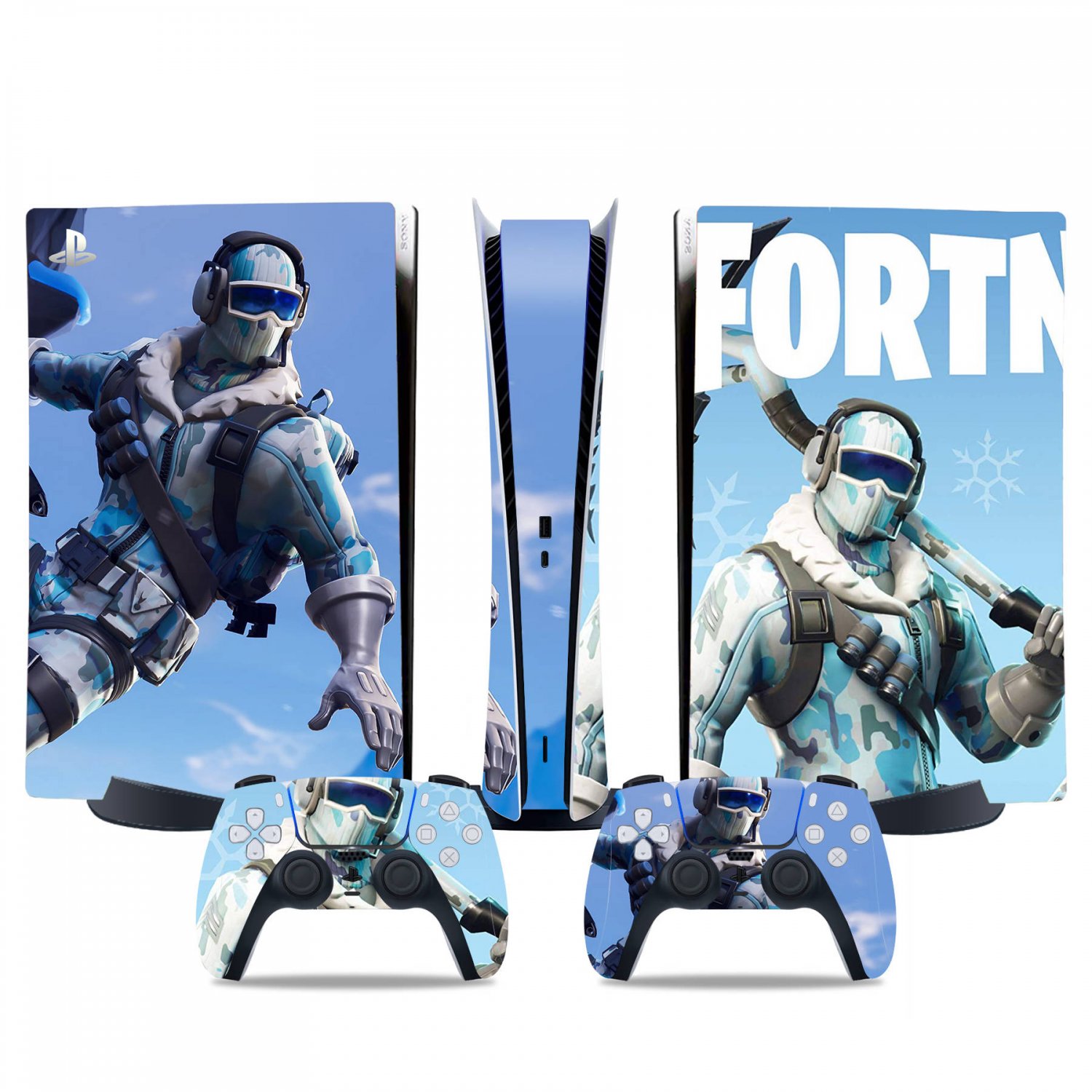 Fortnite decal skin for PS5 digital Console & 2 Controllers
