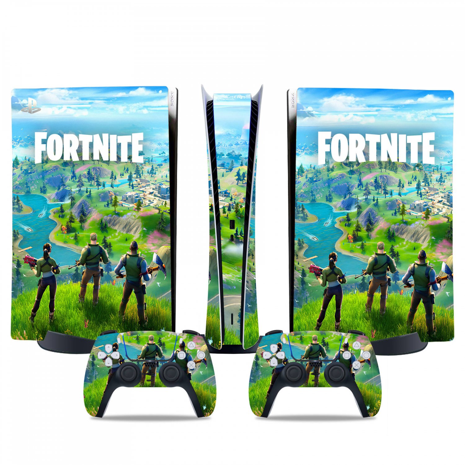 Fortnite decal skin for PS5 digital Console & 2 Controllers
