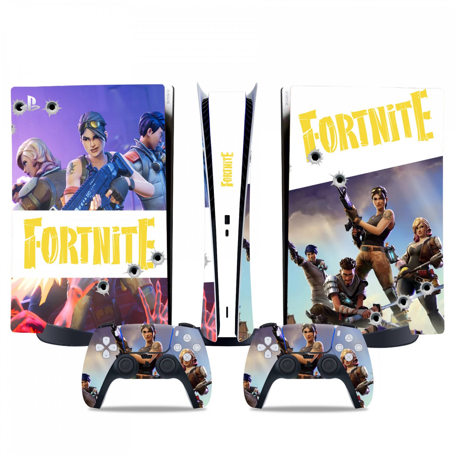 Fortnite decal skin for PS5 digital Console & 2 Controllers