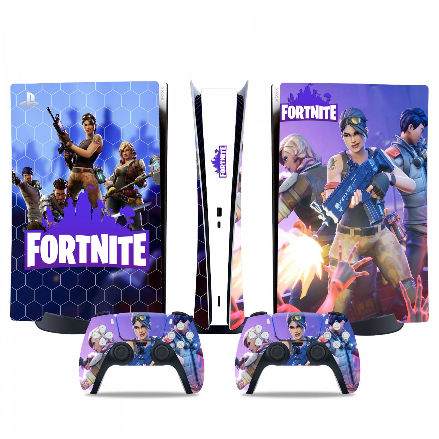 Fortnite decal skin for PS5 digital Console & 2 Controllers