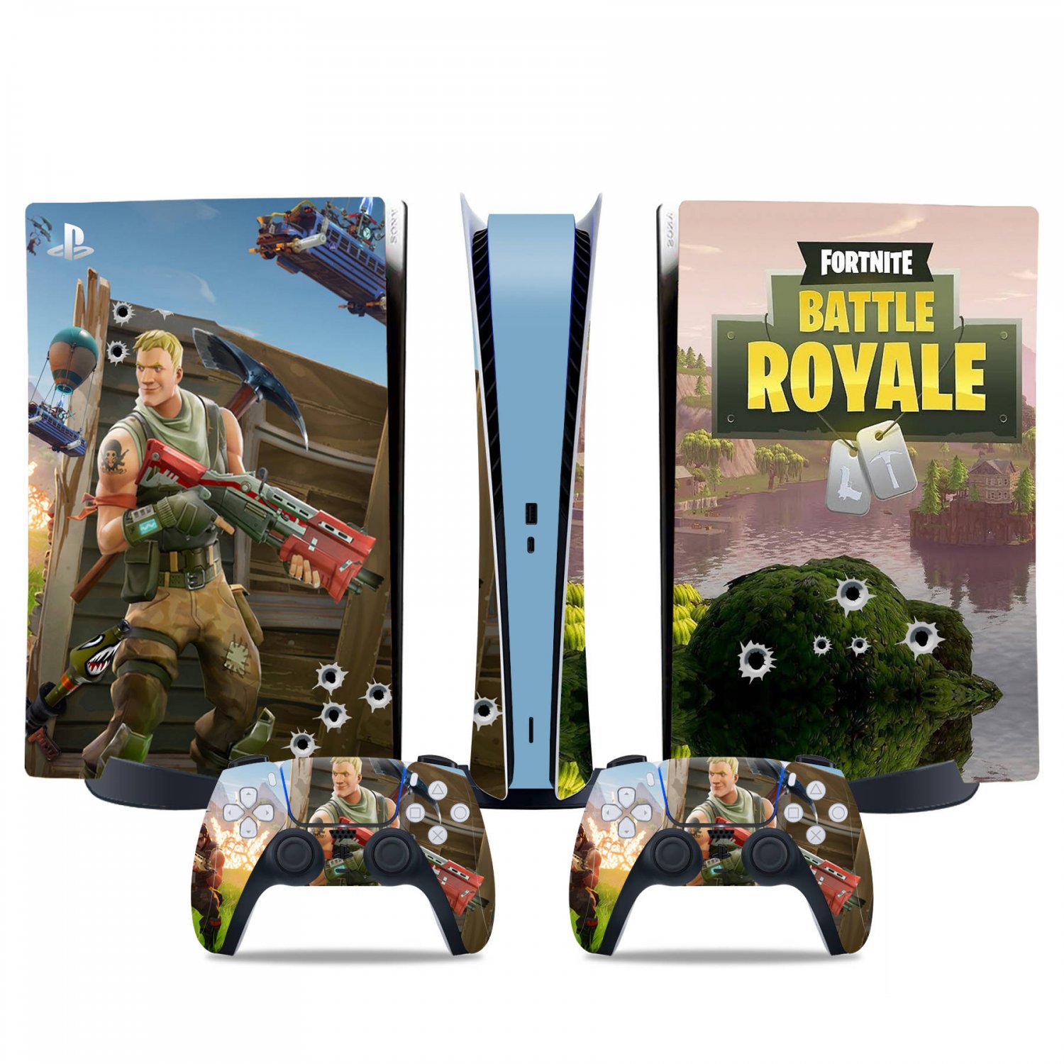 Fortnite decal skin for PS5 digital Console & 2 Controllers