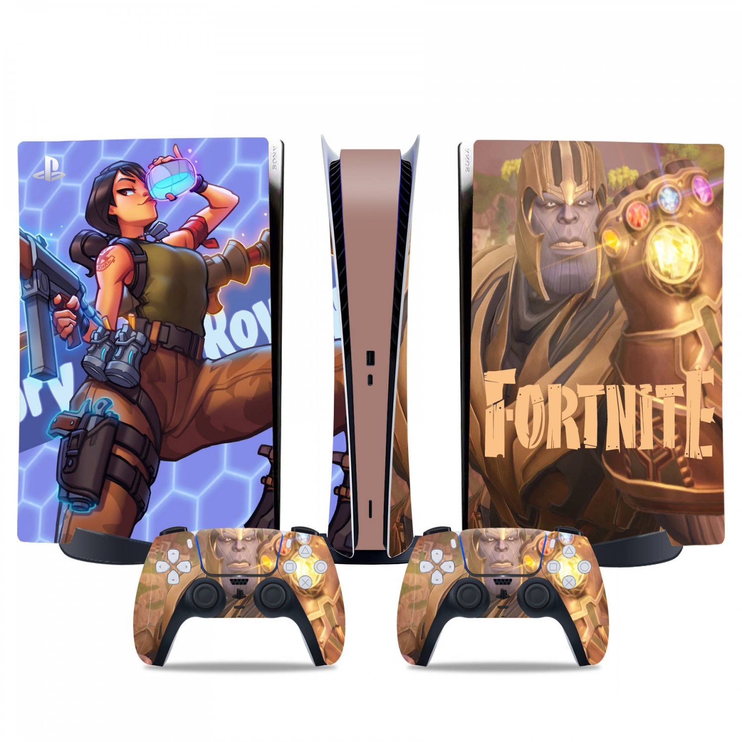 Fortnite decal skin for PS5 digital Console & 2 Controllers