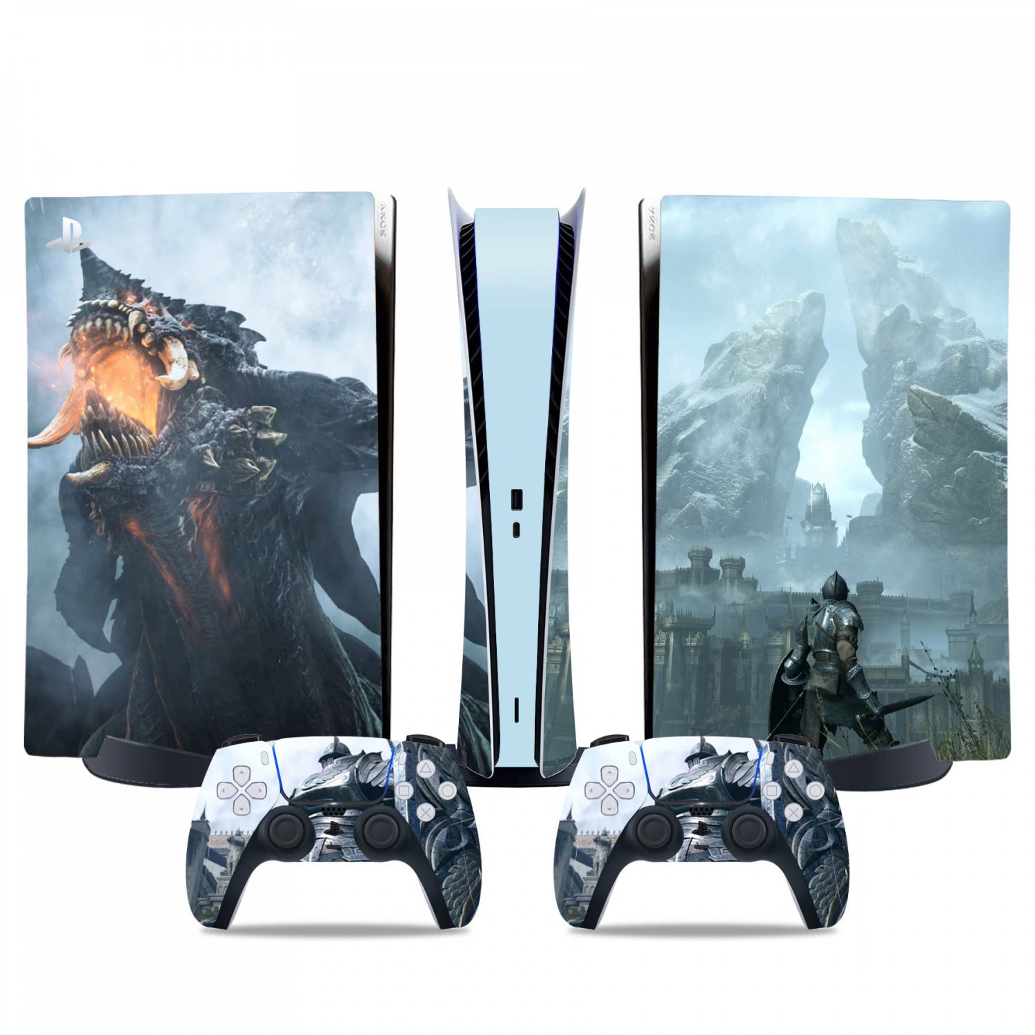 Demons Souls decal skin for PS5 digital Console & 2 Controllers