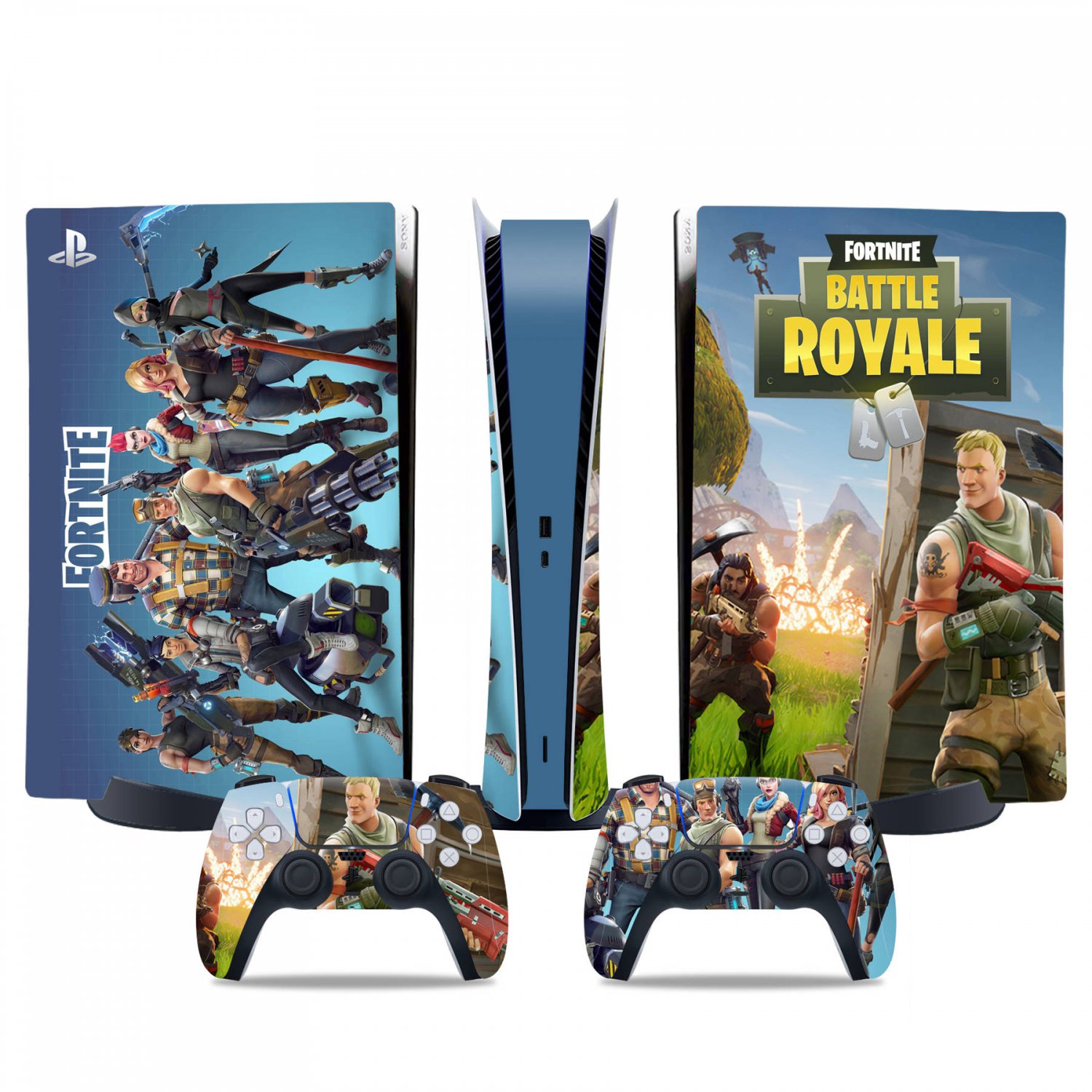 Fortnite decal skin for PS5 digital Console & 2 Controllers