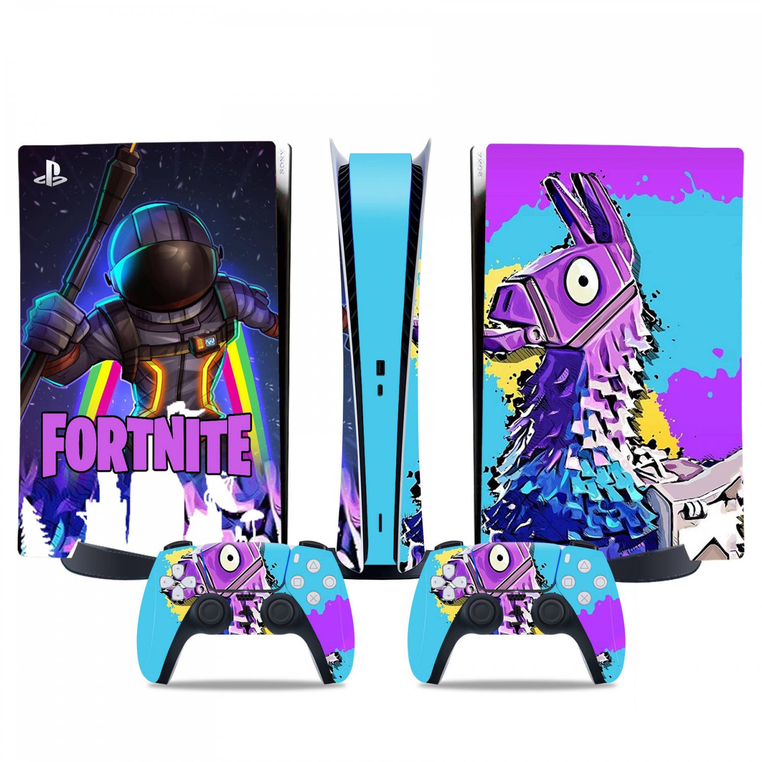 Fortnite decal skin for PS5 digital Console & 2 Controllers