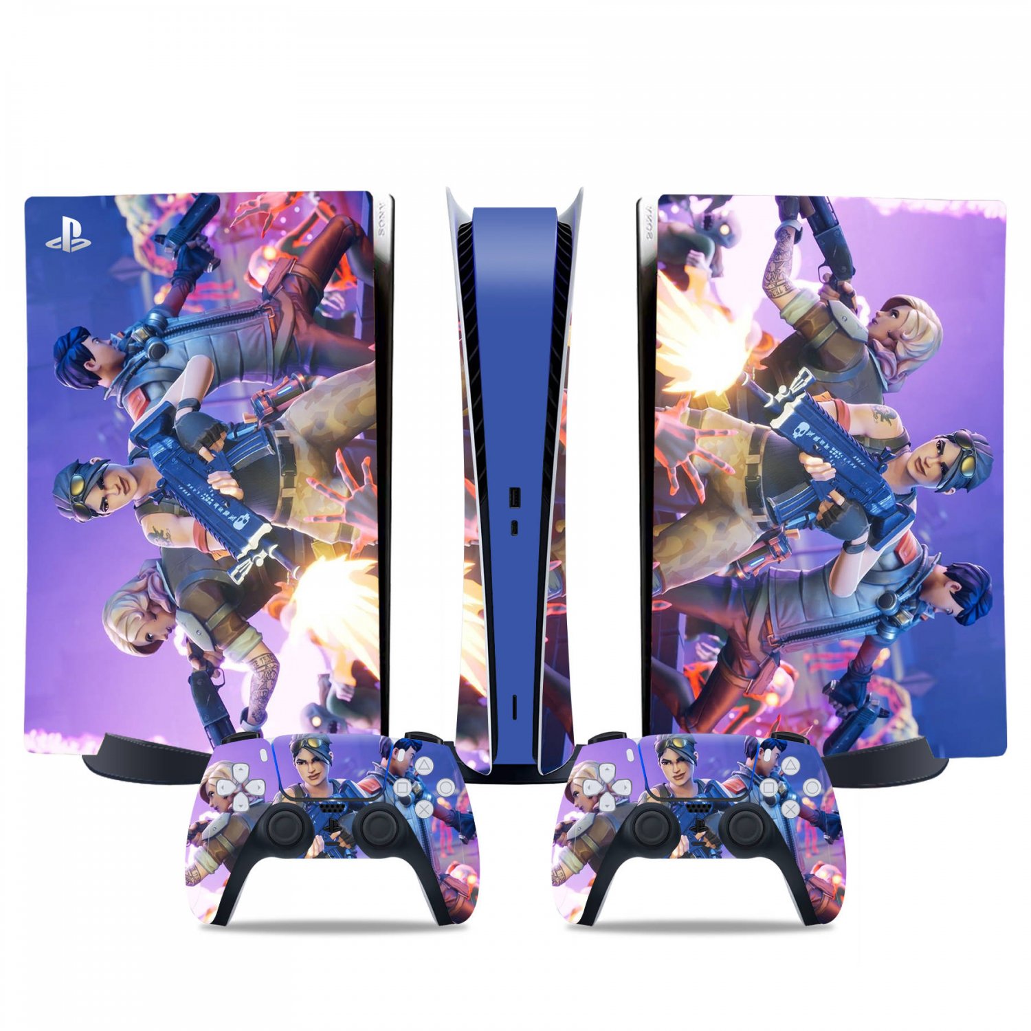 Fortnite decal skin for PS5 digital Console & 2 Controllers