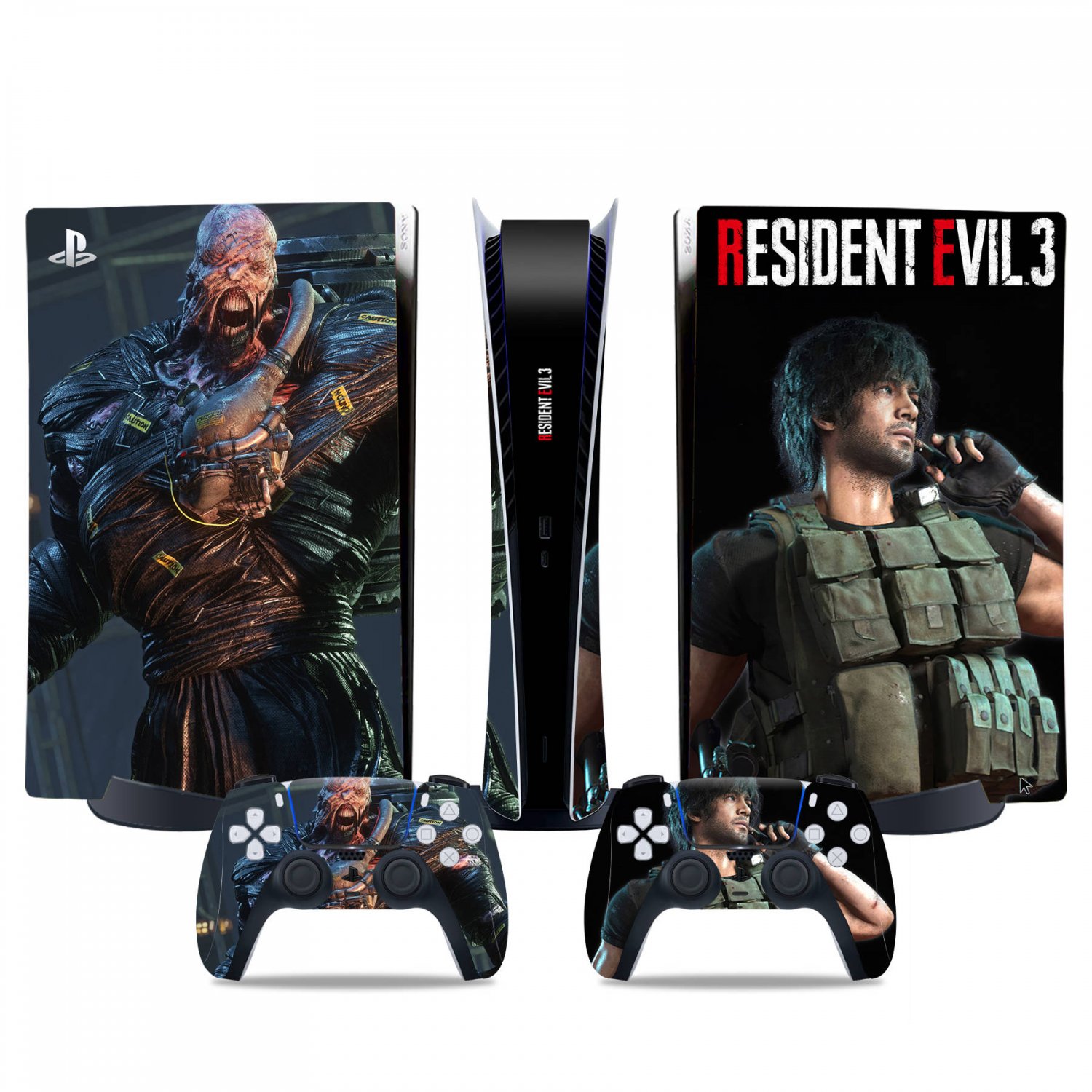 Resident Evil decal skin for PS5 digital Console & 2 Controllers