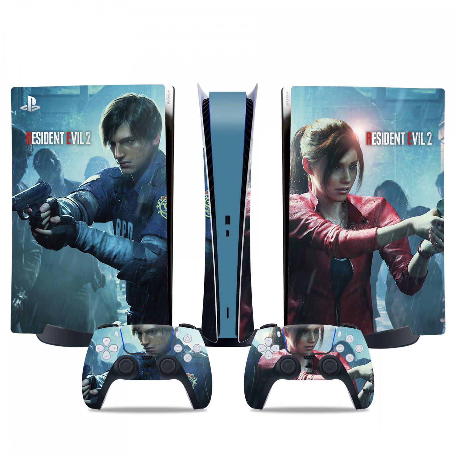 Resident Evil 3 decal skin for PS5 digital Console & 2 Controllers