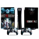 Resident Evil 2 decal skin for PS5 digital Console & 2 Controllers