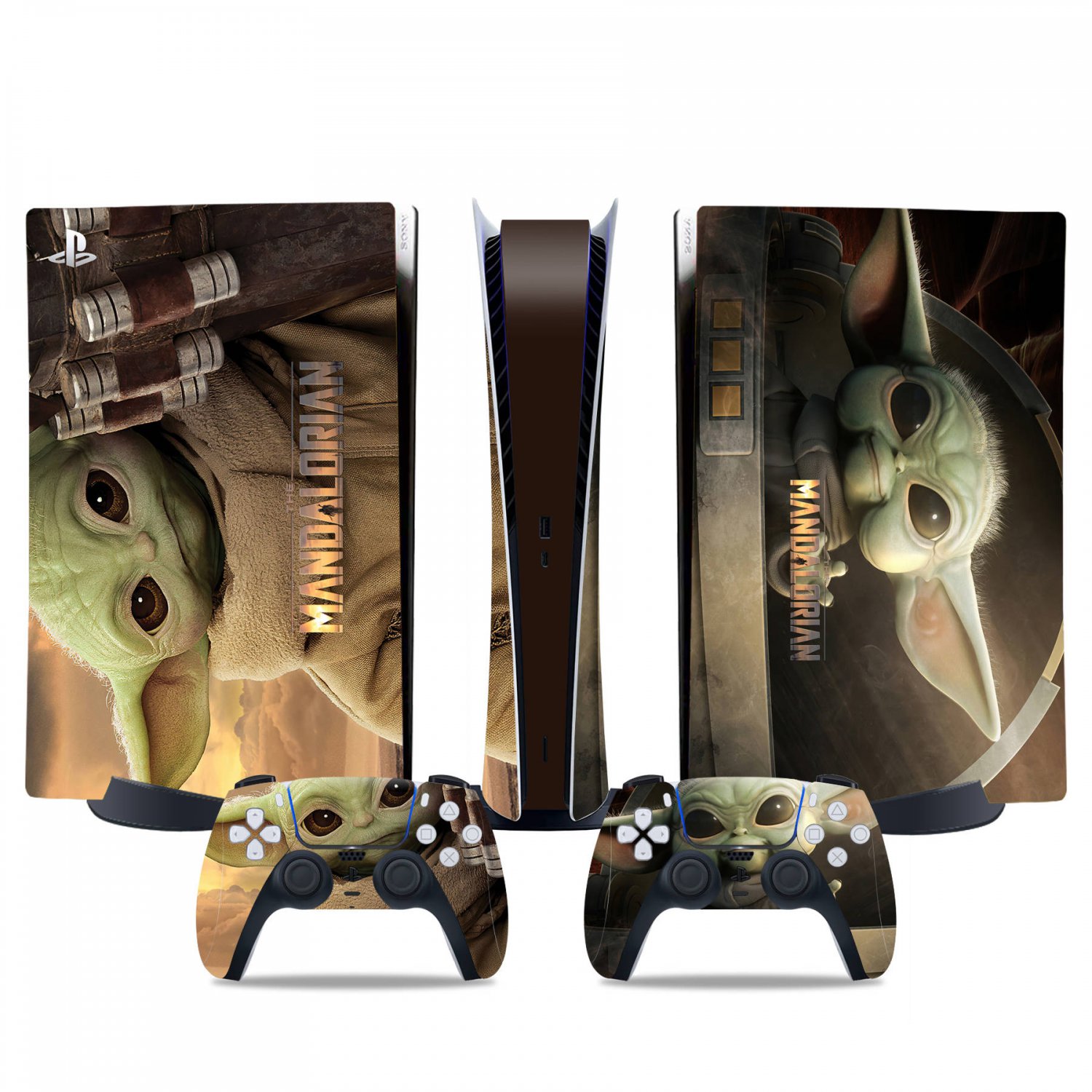 The Mandalorian decal skin for PS5 digital Console & 2 Controllers