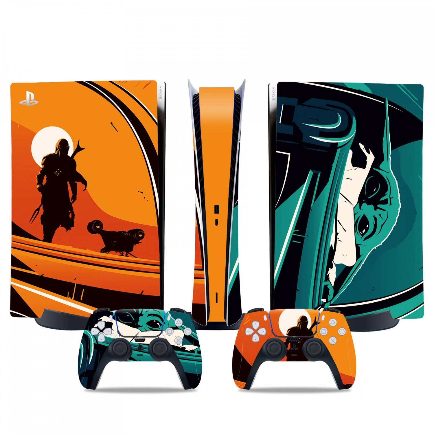 Star Wars decal skin for PS5 digital Console & 2 Controllers