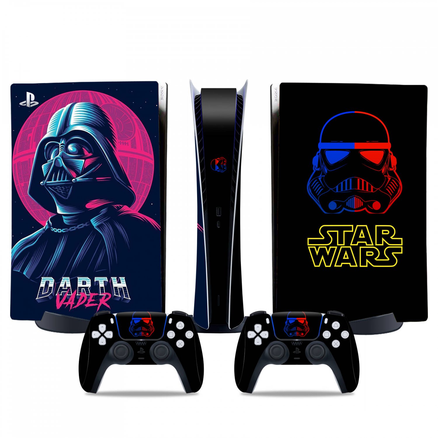 Star Wars decal skin for PS5 digital Console & 2 Controllers