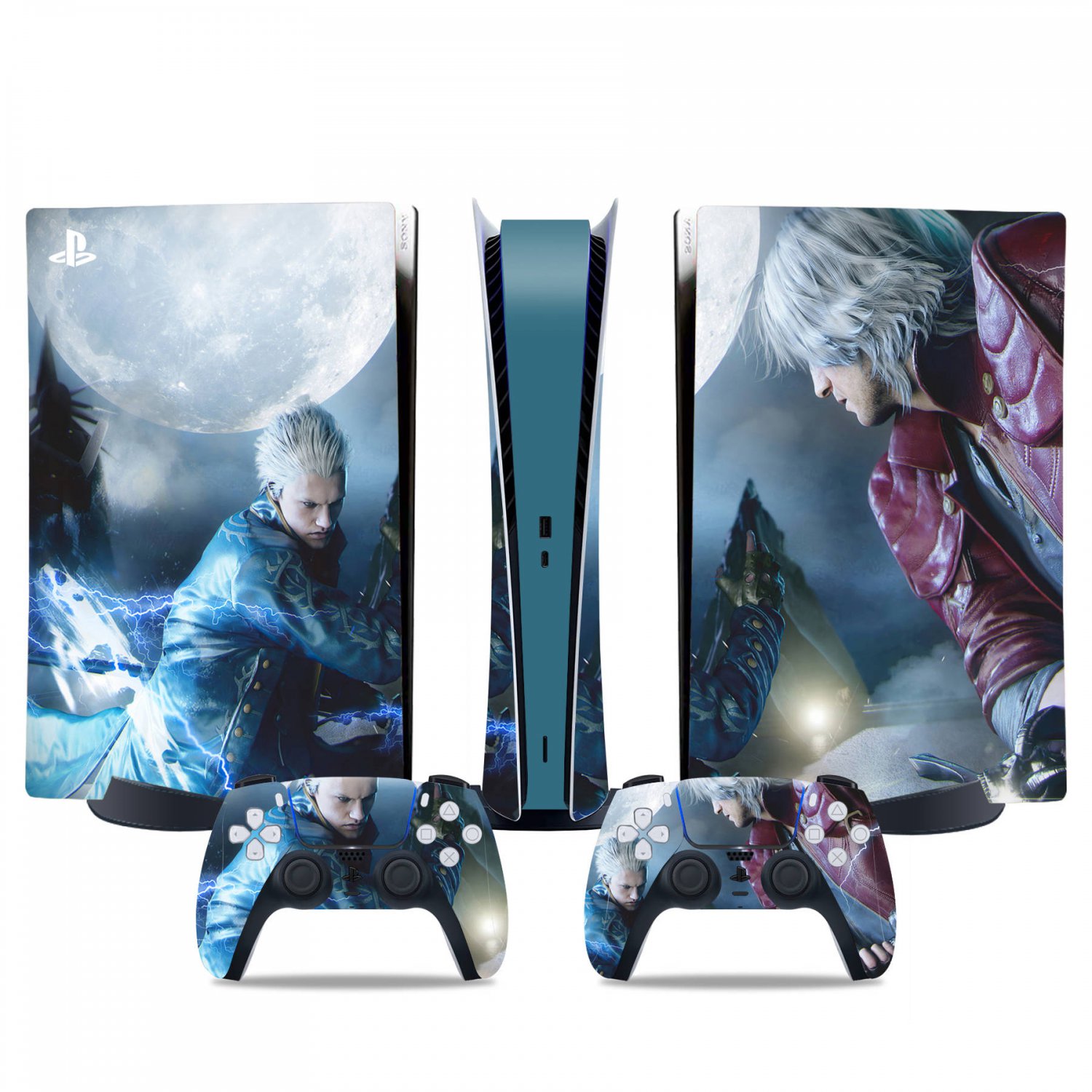 Devil May Cry 5 decal skin for PS5 digital Console & 2 Controllers