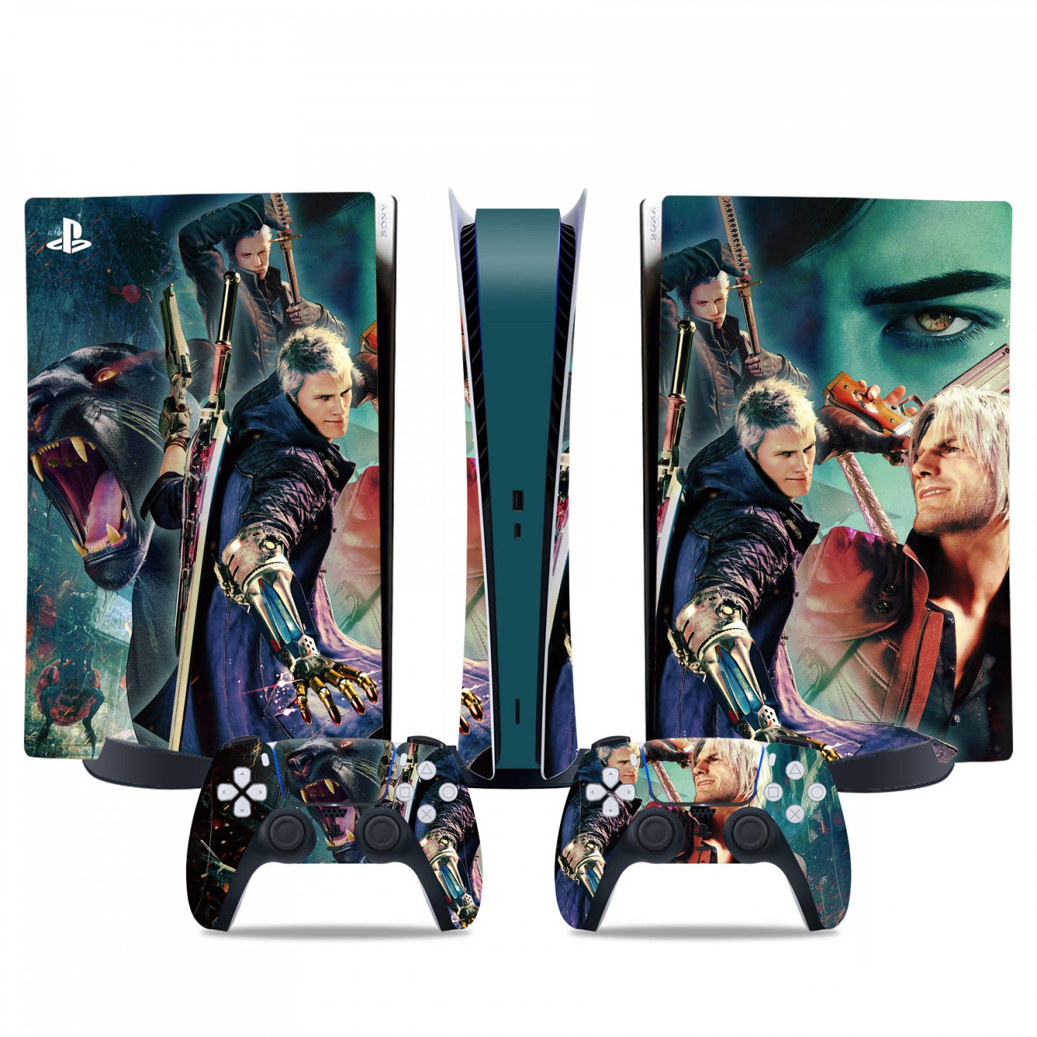 Devil May Cry 5 decal skin for PS5 digital Console & 2 Controllers