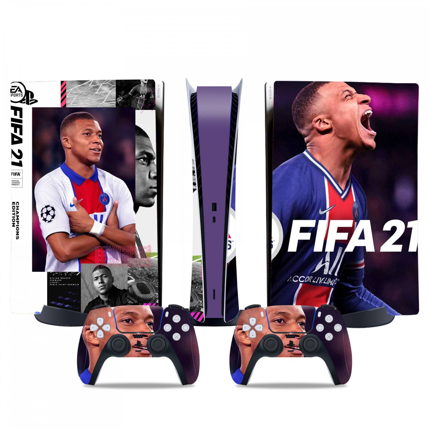 FIFA 21 decal skin for PS5 digital Console & 2 Controllers