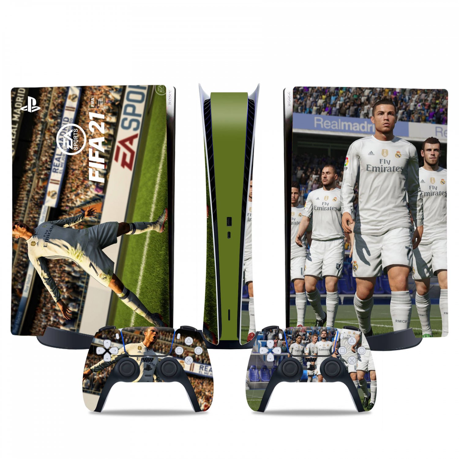 FIFA 21 decal skin for PS5 digital Console & 2 Controllers