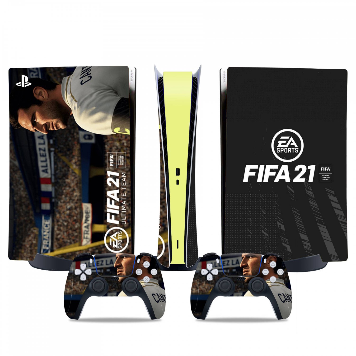 FIFA 21 decal skin for PS5 digital Console & 2 Controllers