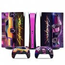 Cyberpunk decal skin for PS5 digital Console & 2 Controllers