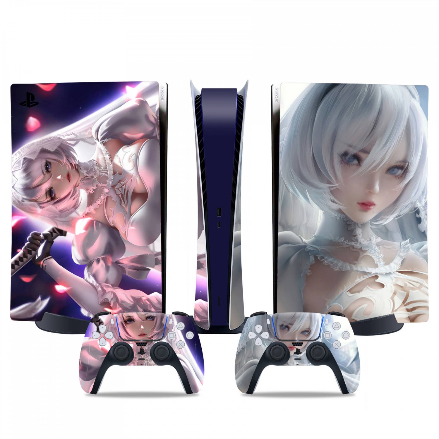 Nier Automata decal skin for PS5 digital Console & 2 Controllers