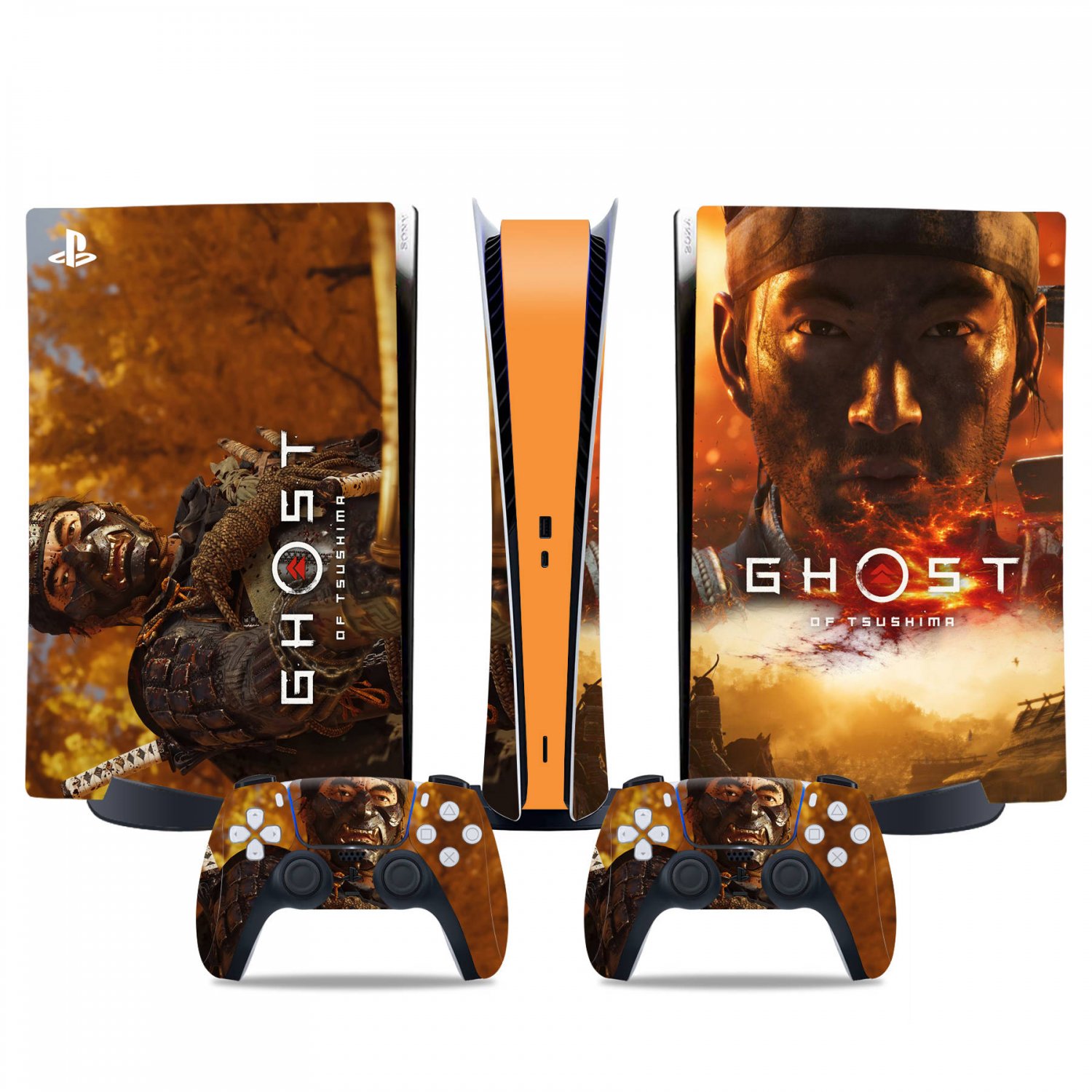 Ghost of Tsushima decal skin for PS5 digital Console & 2 Controllers