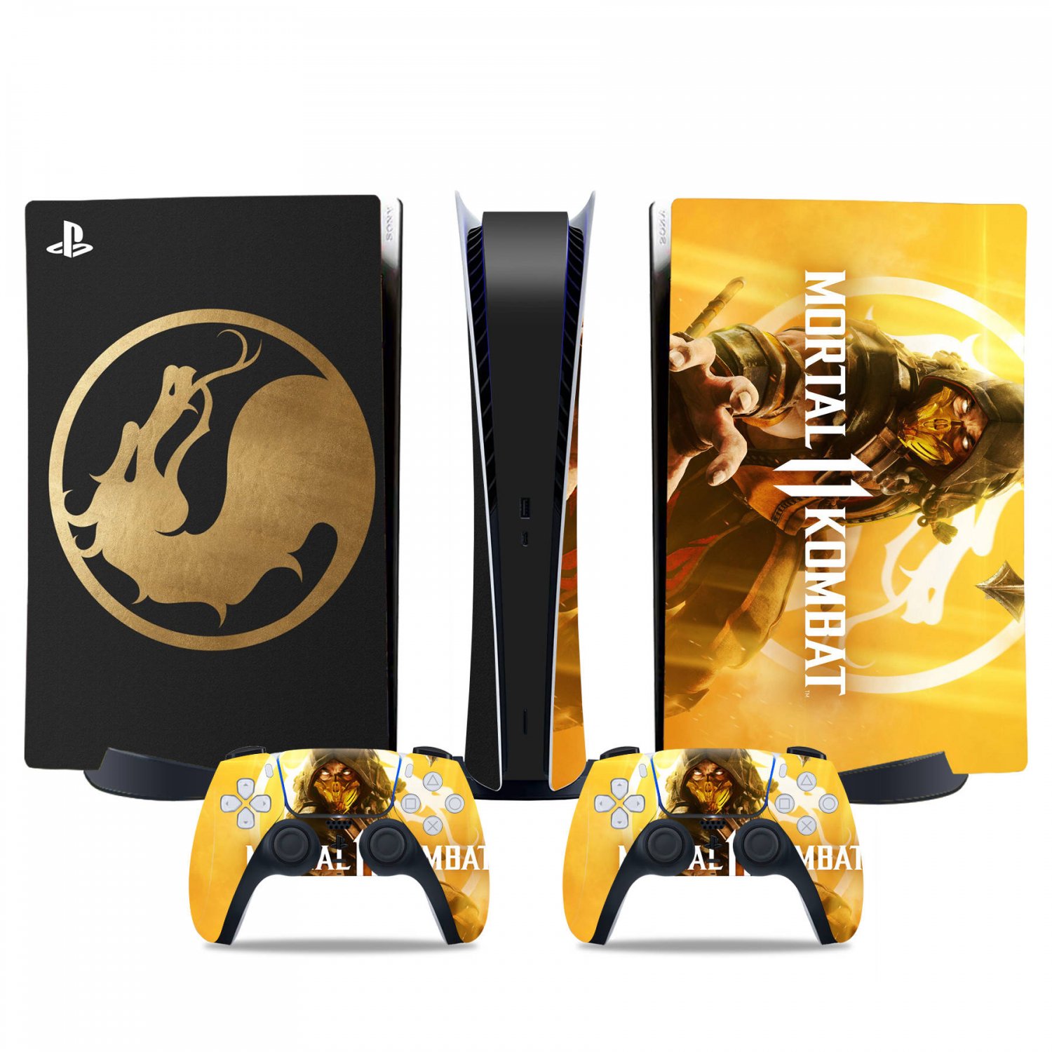 Mortal Kombat 11 decal skin for PS5 digital Console & 2 Controllers