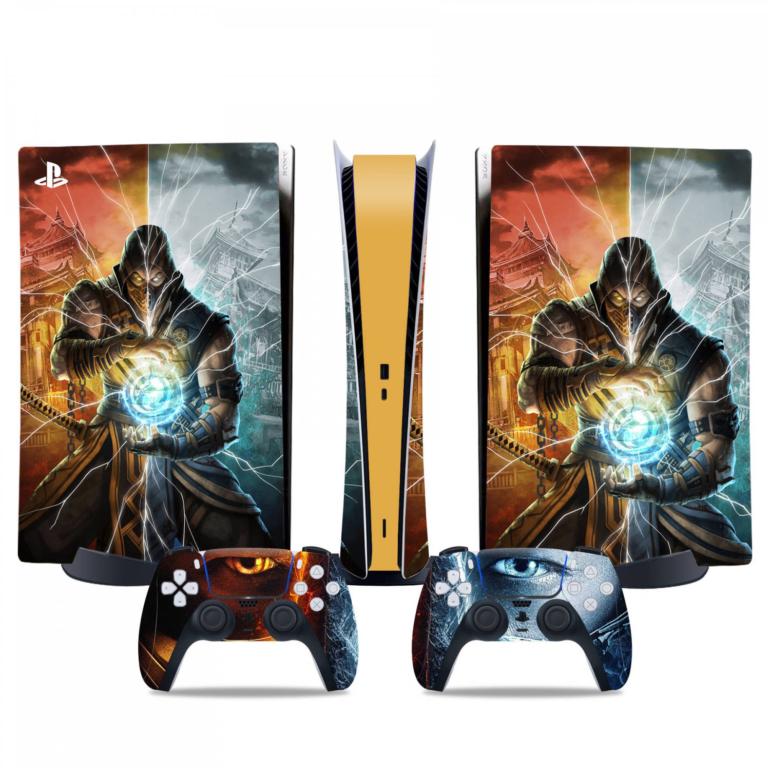 Mortal Kombat 11 decal skin for PS5 digital Console & 2 Controllers
